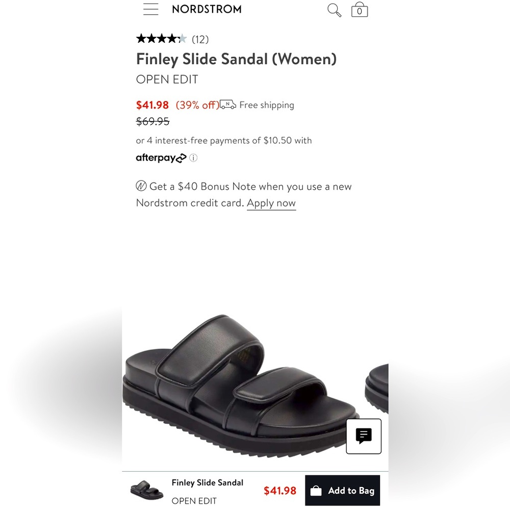 Gently Used Open Edit slides. Originally from Nordstrom Very comfy. Size W-7.5